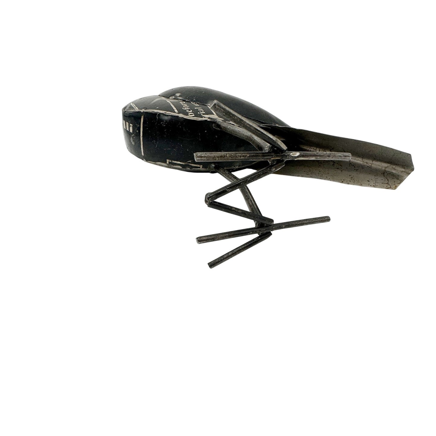 Recycled Iron Black Crows holding a Pumpkin | fall & Halloween decor