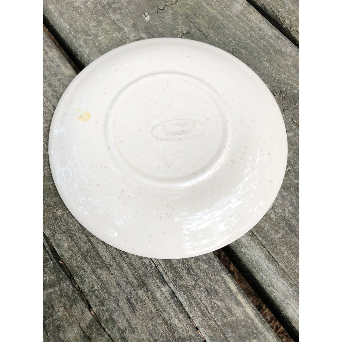 vintage Sherwood Saucer plate brown yellow leaves Vernon dinnerware