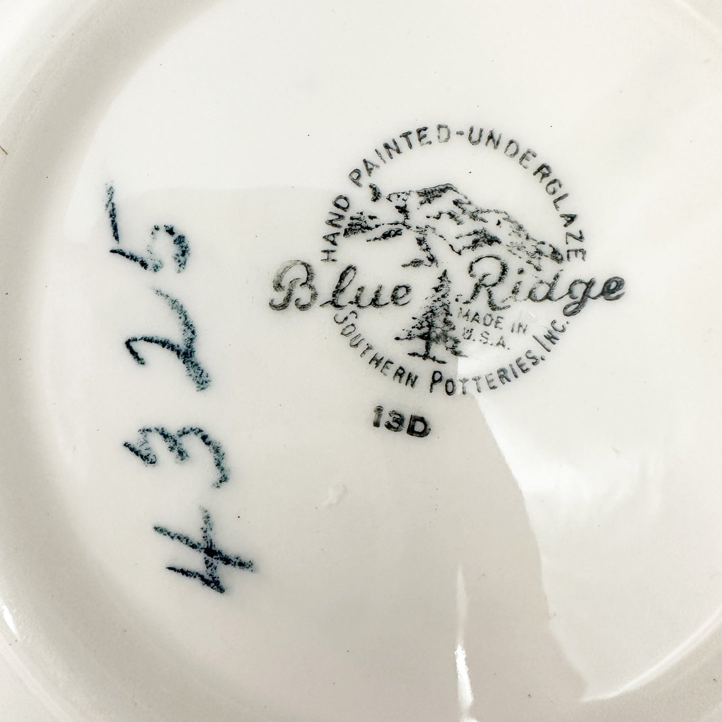 vintage Stanhome Ivy 8" Round Vegetable Bowl by Blue Ridge Southern Pottery USA