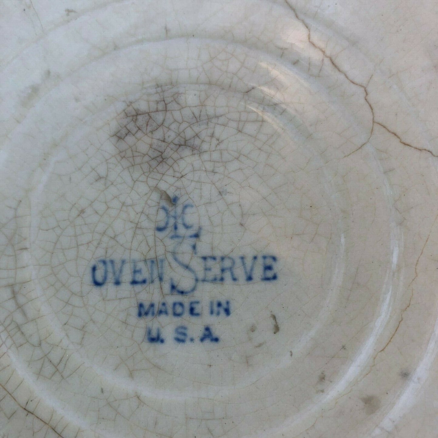 vintage Homer Laughlin embossed Pie Plate oven serve USA stoneware DISH