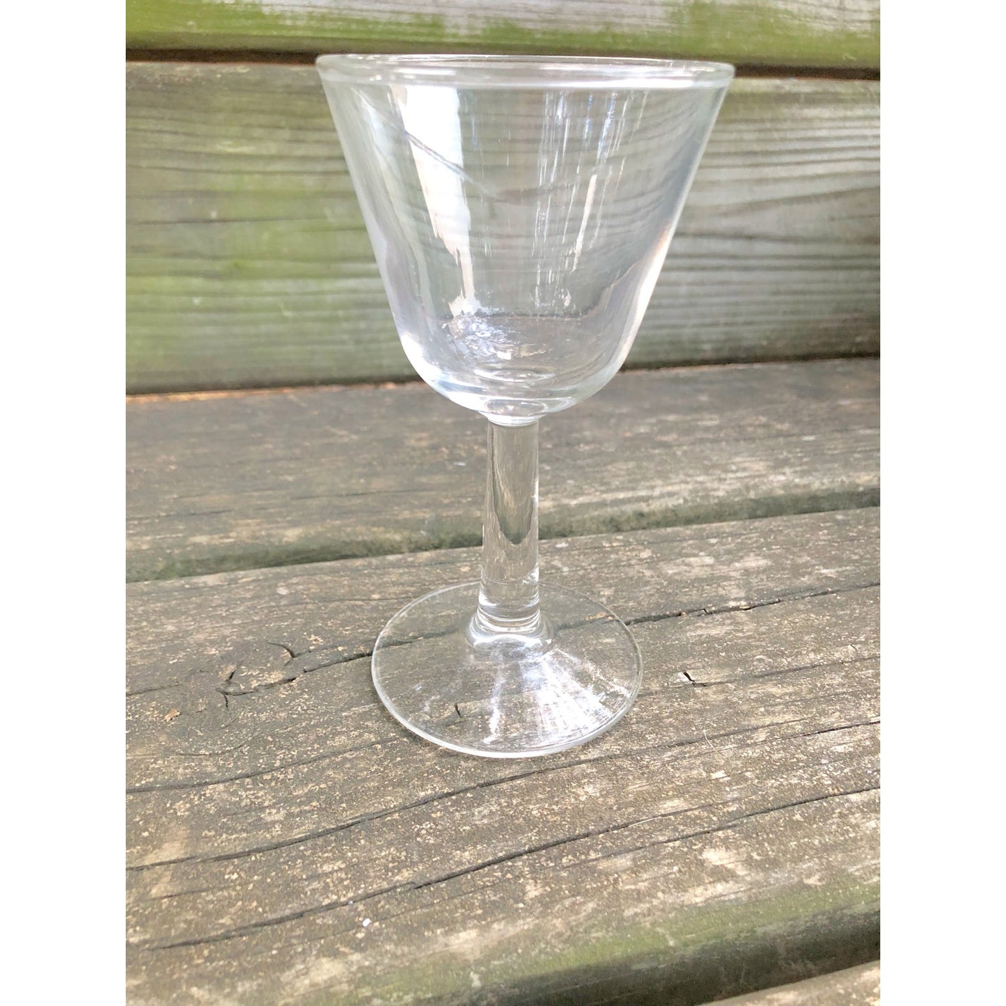 vintage Sherry clear Glass smaller wine stem drinks barware