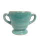 vintage Dryden Pottery open SUGAR bowl pale blue ceramic art footed cup