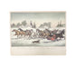 vintage Currier & Ives Trotting Cracks on the Snow Art Print reprint 14" x 11"