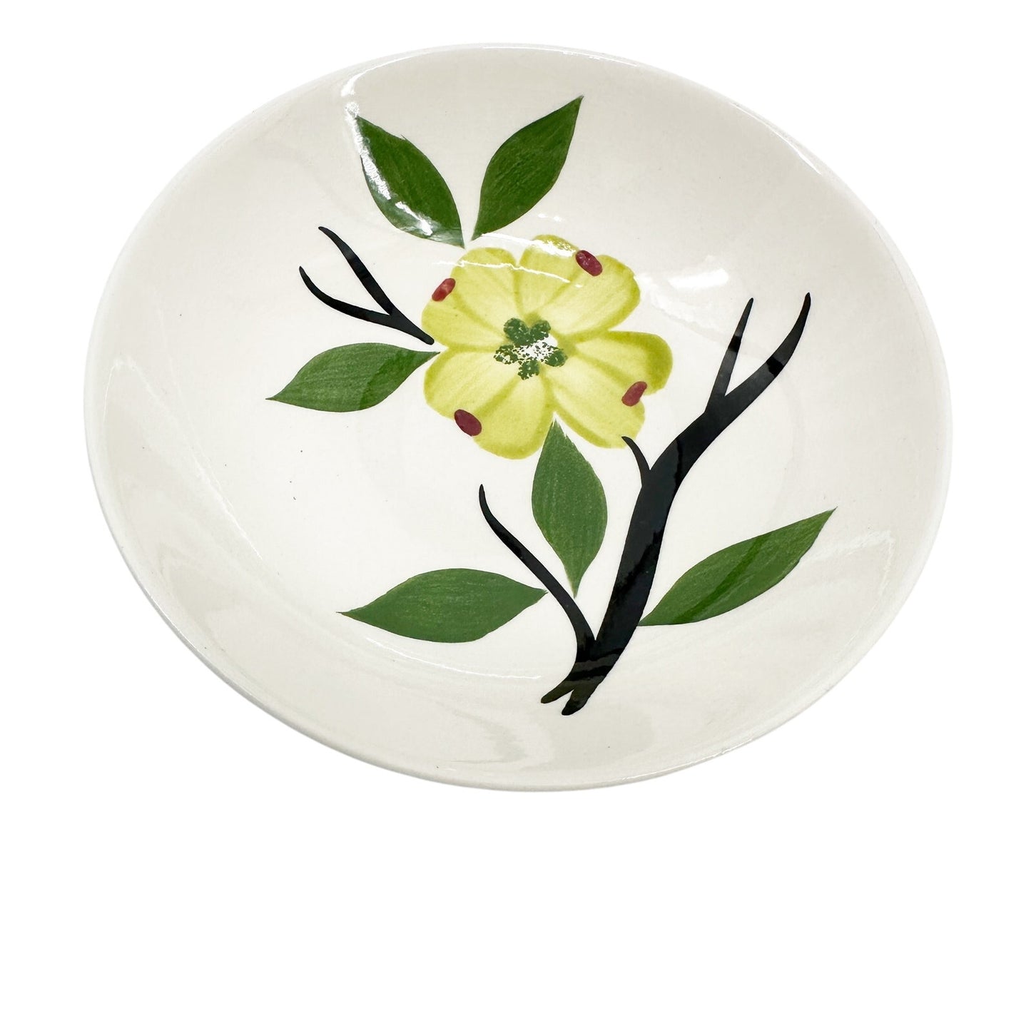 vintage Dixie Dogwood Fruit Dessert Sauce Bowl by Joni China hand painted USA