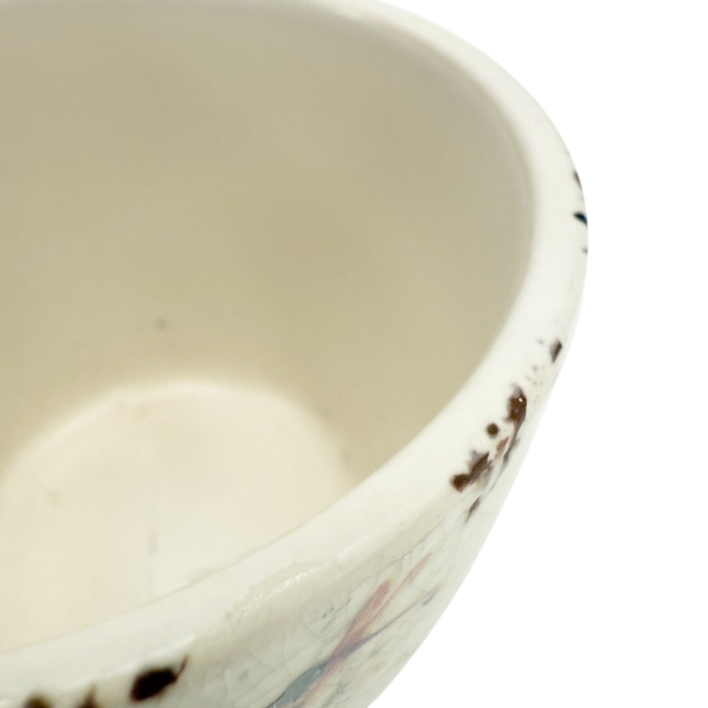 Creative Co-op House in the Country ceramic trinket cup green frog dragonflies