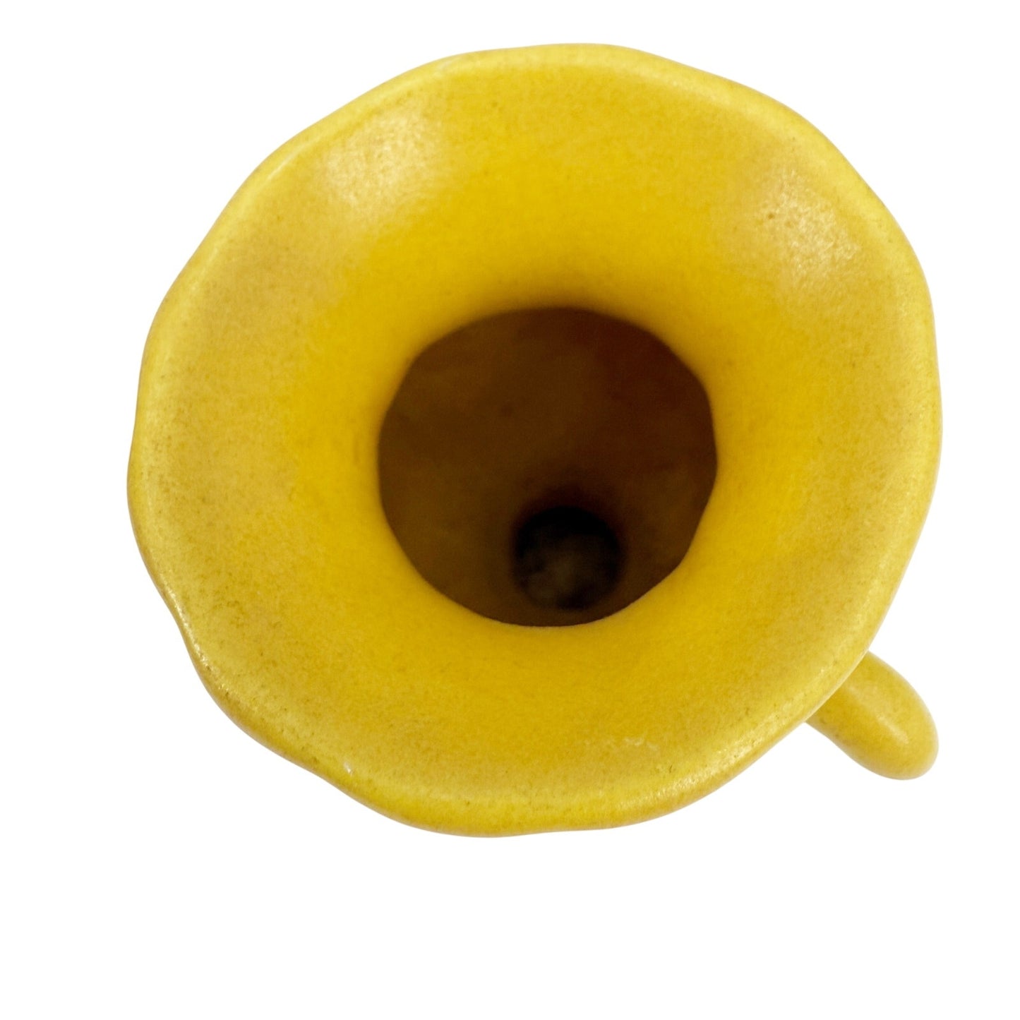 vintage yellow Bud flower Trophy Urn Vase art pottery floral 4.5" tall