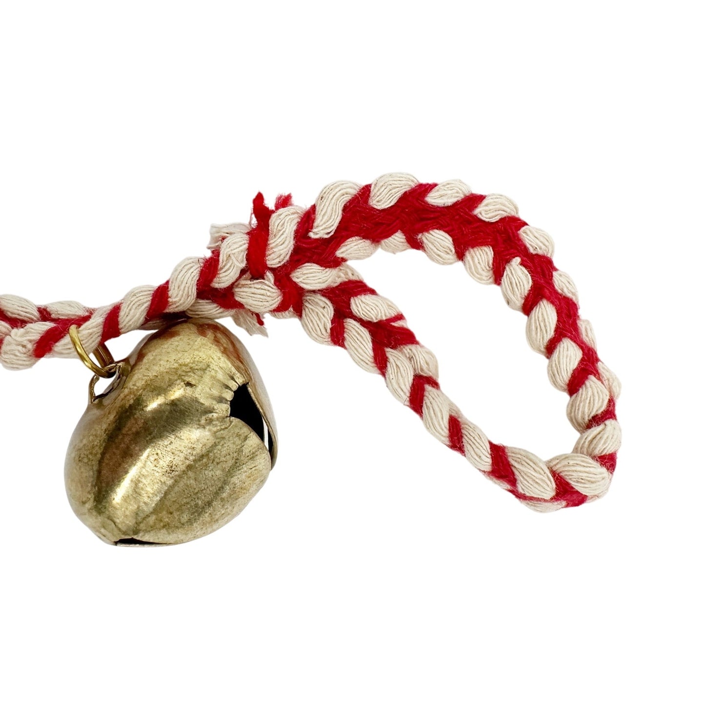 Jingle Bell Garland | red, white & gold