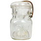 vintage Ball Ideal clear Glass Lightning Jar canning fruit metal clamp closure