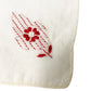 vintage white Handkerchief hanky single embroidered red & white flower