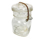 vintage Ball Ideal clear Glass Lightning Jar canning fruit metal clamp closure