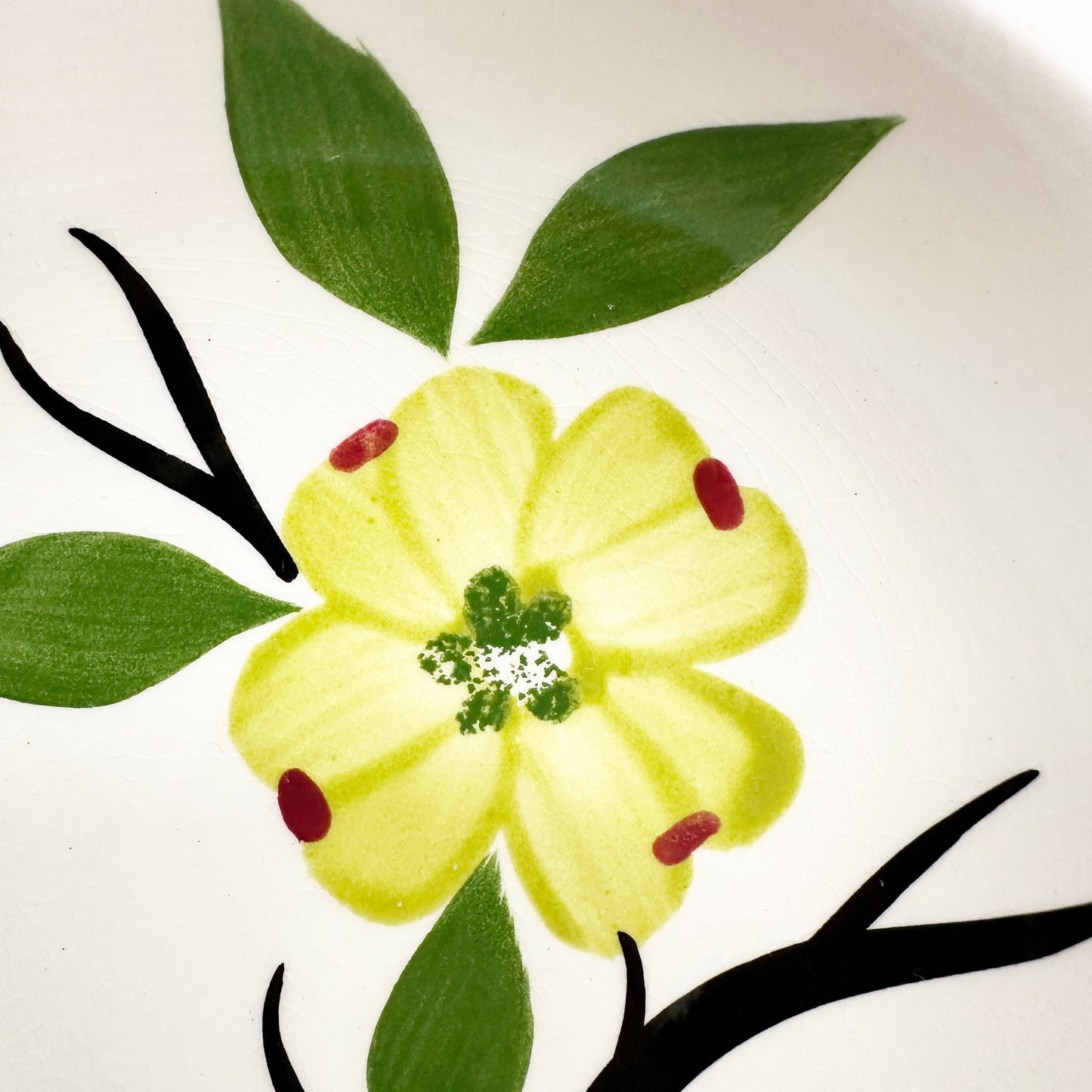 vintage Dixie Dogwood Fruit Dessert Sauce Bowl by Joni China hand painted USA