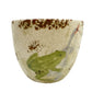 Creative Co-op House in the Country ceramic trinket cup green frog dragonflies
