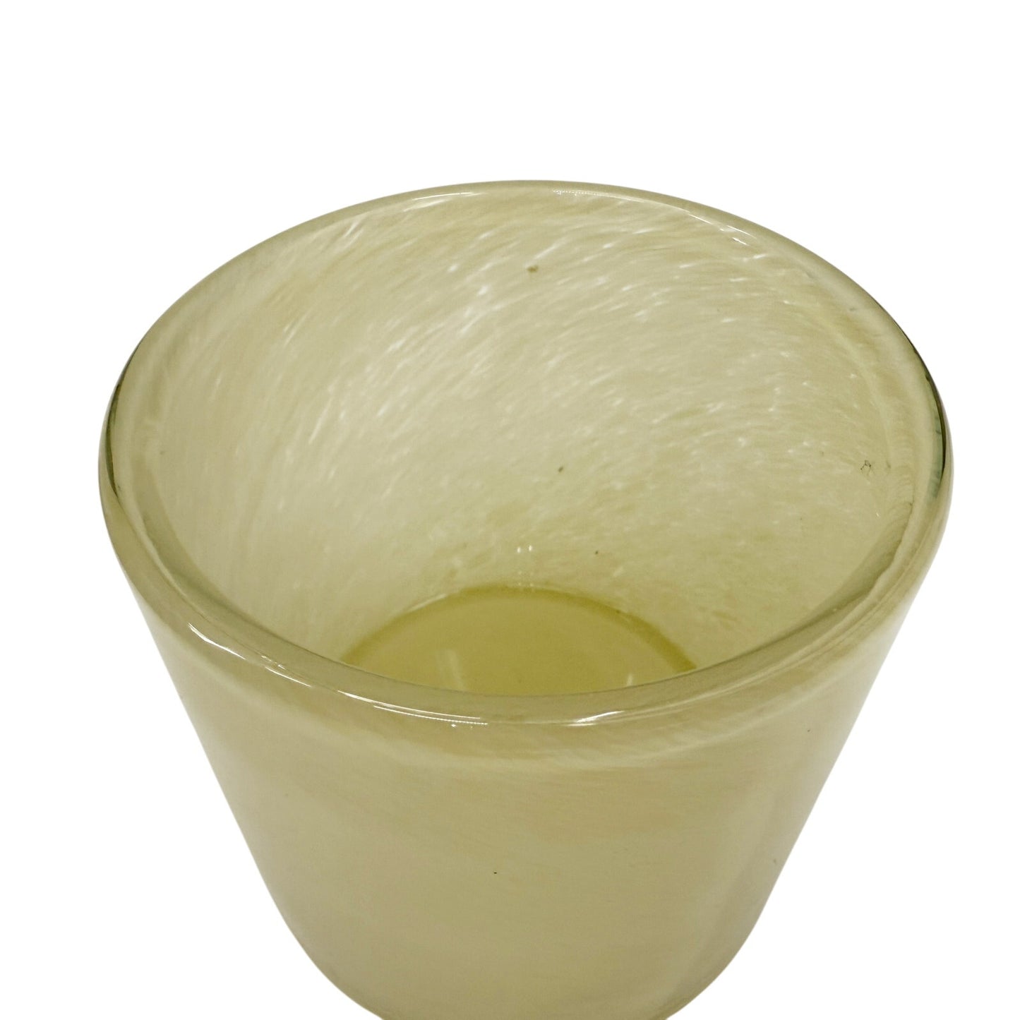 pale yellow Glass votive or small pillar Candle Holder home decor storage