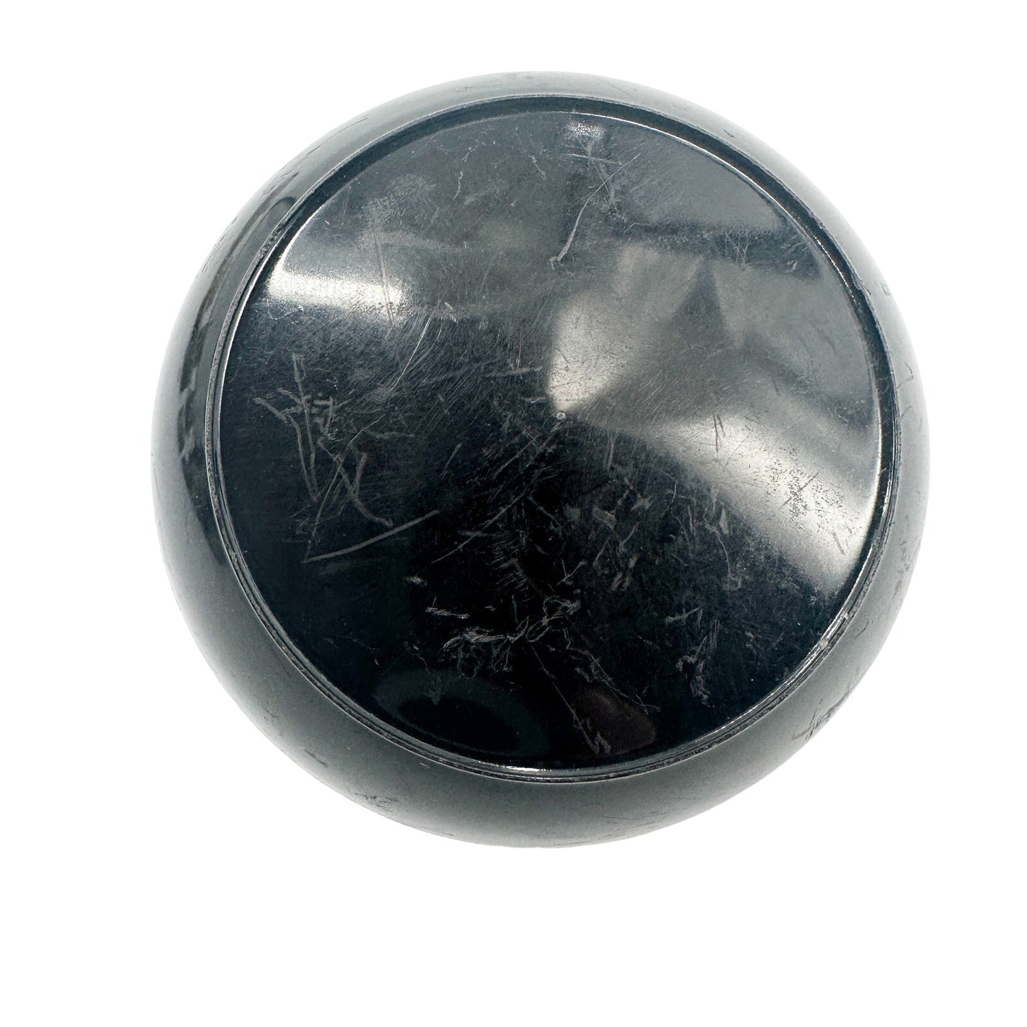 vintage circular-shaped hinged Trinket Box black jewelry container art deco face