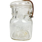 vintage Ball Ideal clear Glass Lightning Jar canning fruit metal clamp closure