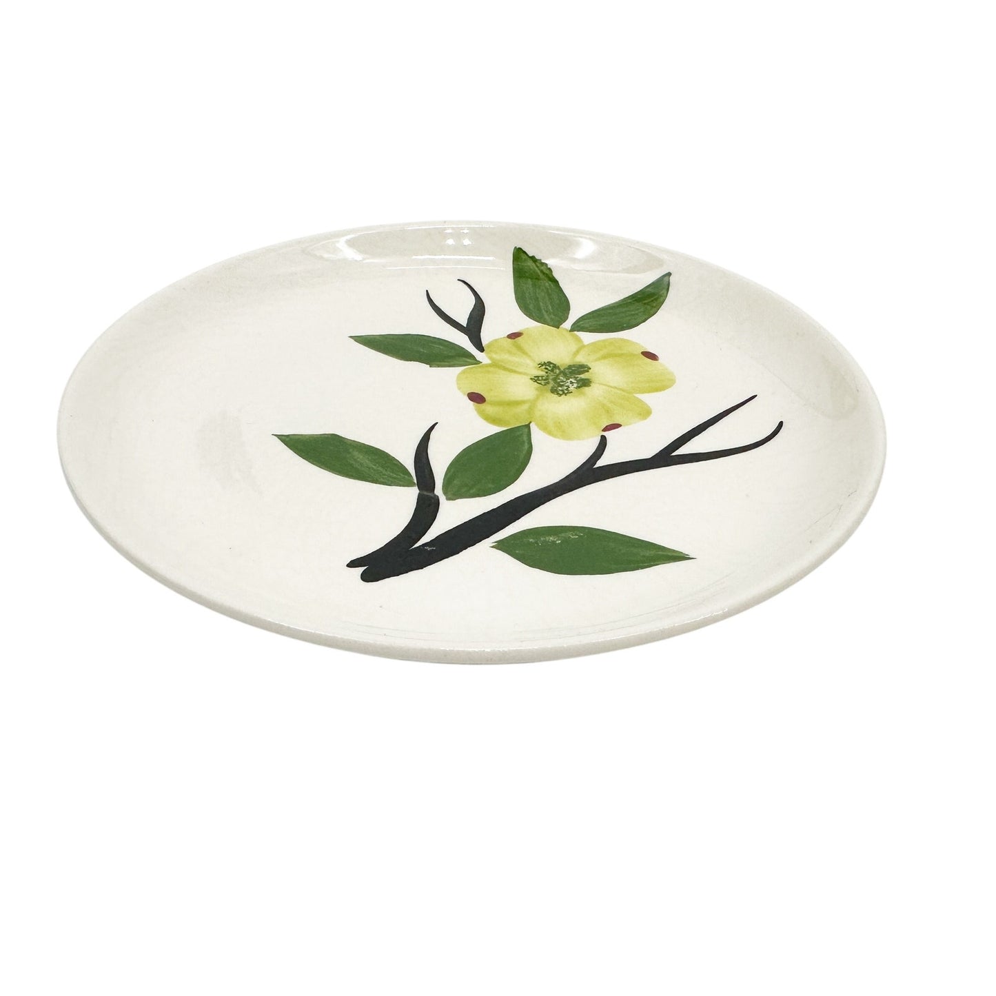 vintage Dixie Dogwood Saucer Plate by Joni China hand painted USA dinnerware