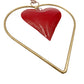 Antique Brass & Red Heart Door Hanger | Valentine's Day