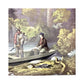 vintage Currier & Ives Life in the Woods Art Print lithograph reprint 14" x 11"