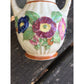 vintage floral white VASE ceramic art pottery Made in Japan 5.5" tall