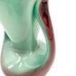 vintage pale turquoise & burgundy Flower Vase mid century modern ceramic art