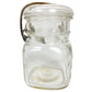 vintage Ball Ideal clear Glass Lightning Jar canning fruit metal clamp closure