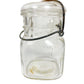 vintage Ball Ideal clear Glass Lightning Jar canning fruit metal clamp closure