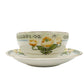 vintage hand painted yellow flowers Cup Saucer Set porcelain BiBi Made in Japan