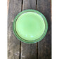 vintage Nasco stone ware Lime Glow stoneware Chop Plate green dinnerware Japan