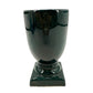 vintage dark teal green TV Lamp pedestal vase-shaped ceramic needs rewiring 7" H