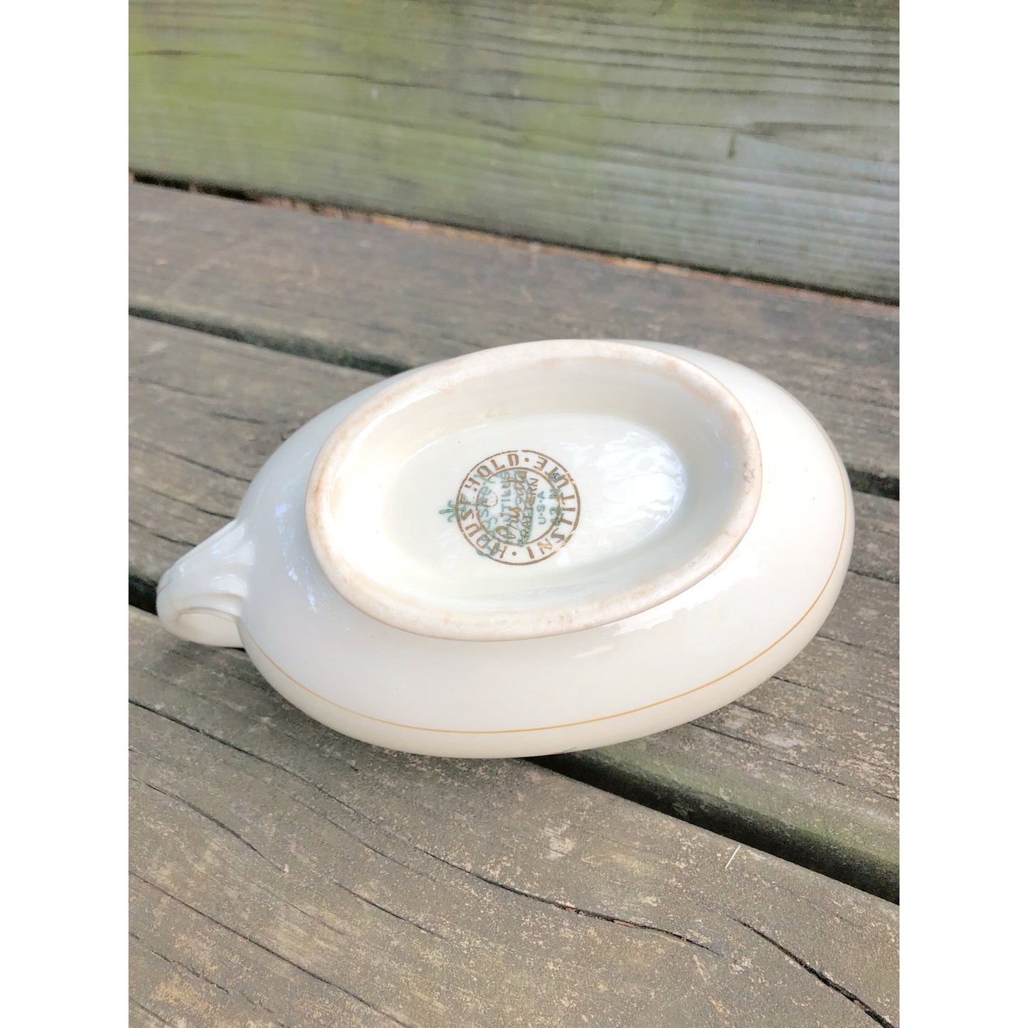 vintage Household Insitute floral Priscilla cream Gravy dish Boat dinnerware