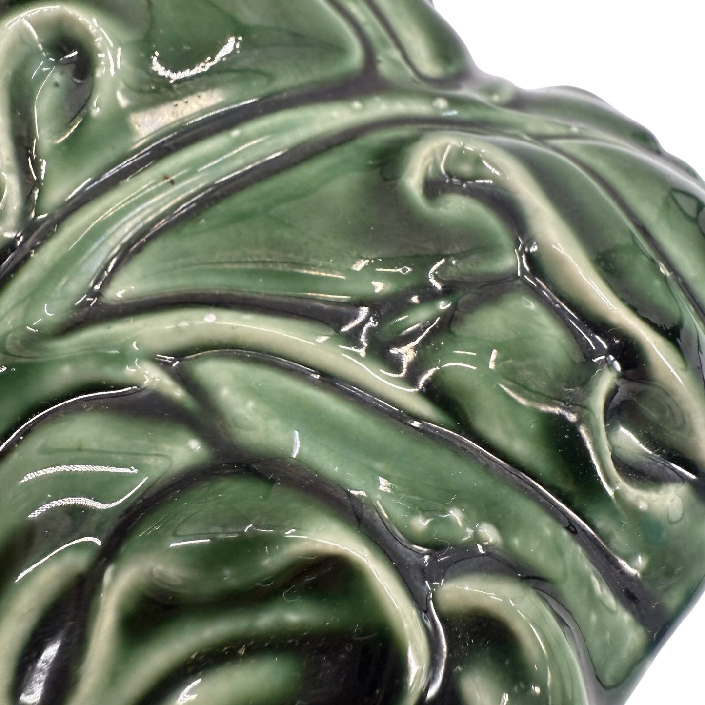 vintage dark green TV Lamp & Planter MCM era lighting in working condition