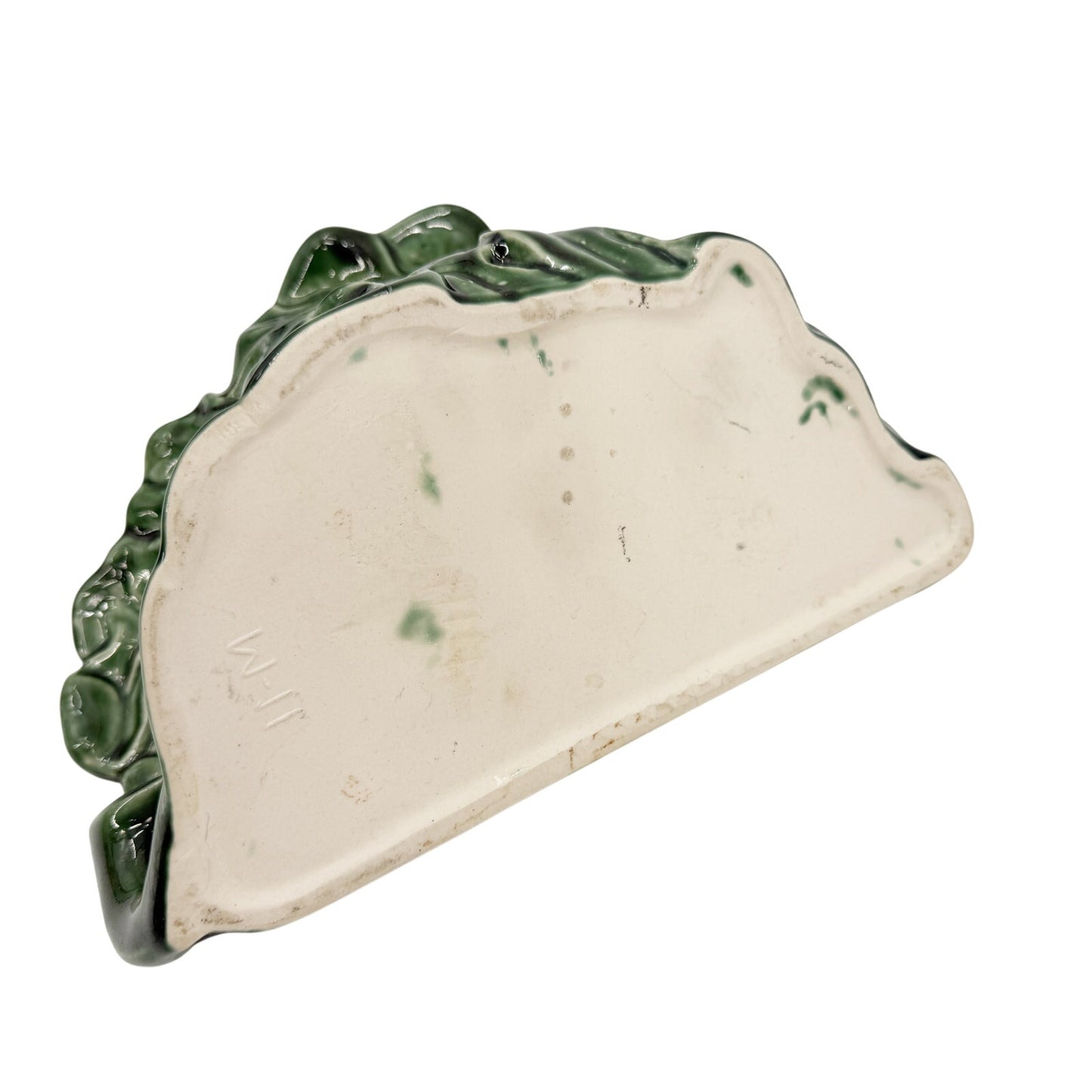 vintage dark green TV Lamp & Planter MCM era lighting in working condition