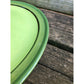 vintage Nasco stone ware Lime Glow stoneware Chop Plate green dinnerware Japan
