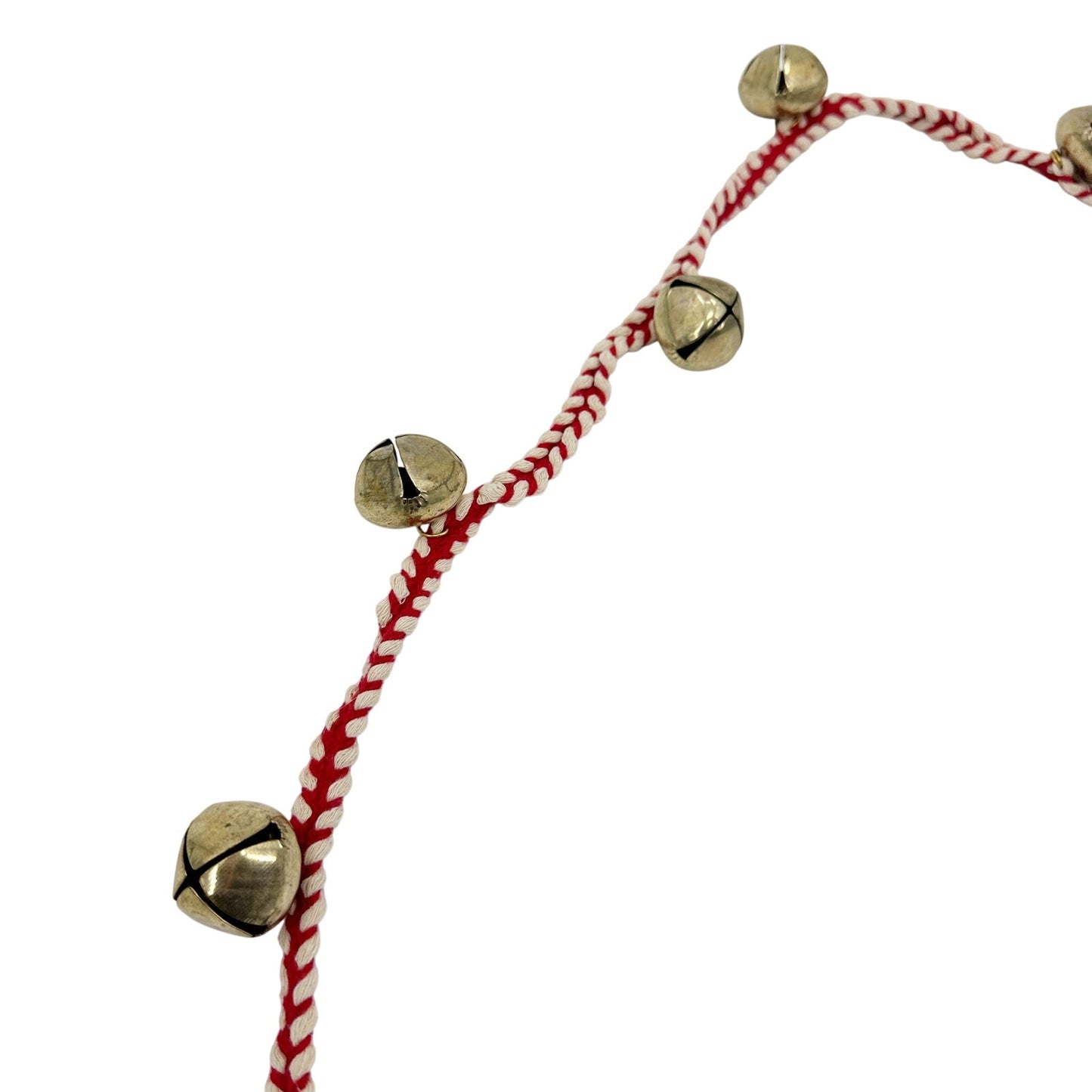 Jingle Bell Garland | red, white & gold