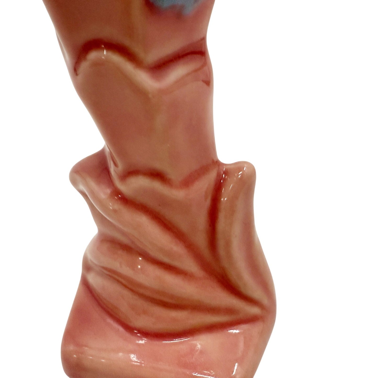 vintage pink & blue Bud floral Vase 705 USA art pottery flowers 5" H