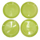 Royal Norfolk chartreuse lime green 11.5" Dinner Plates | set of 4