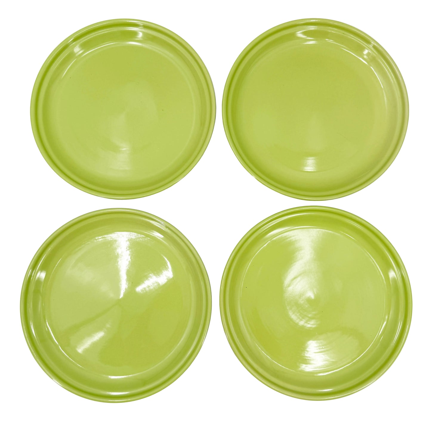 Royal Norfolk chartreuse lime green 11.5" Dinner Plates | set of 4