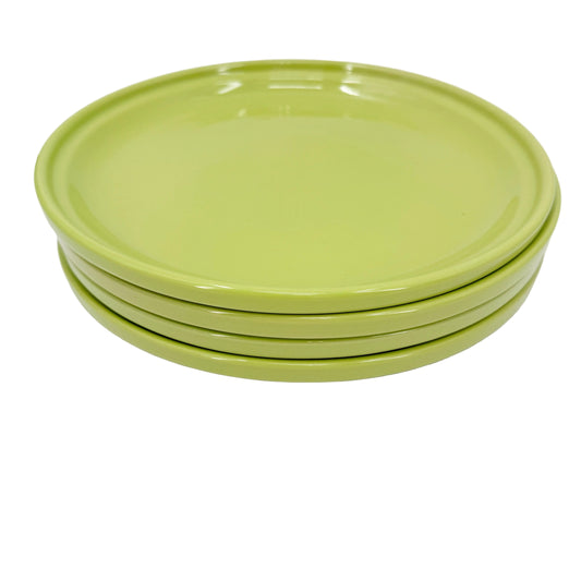 Royal Norfolk chartreuse lime green 11.5" Dinner Plates | set of 4