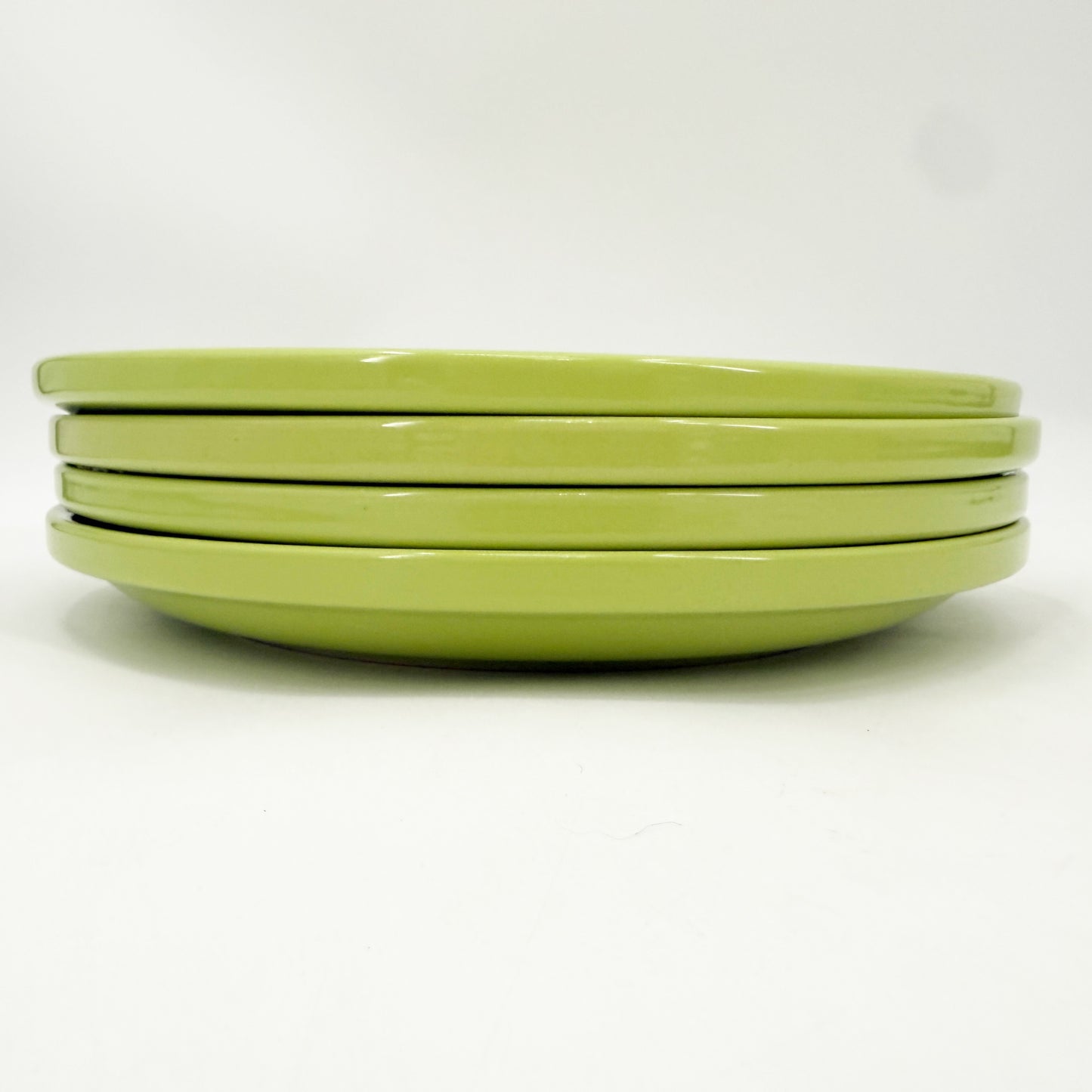 Royal Norfolk chartreuse lime green 11.5" Dinner Plates | set of 4