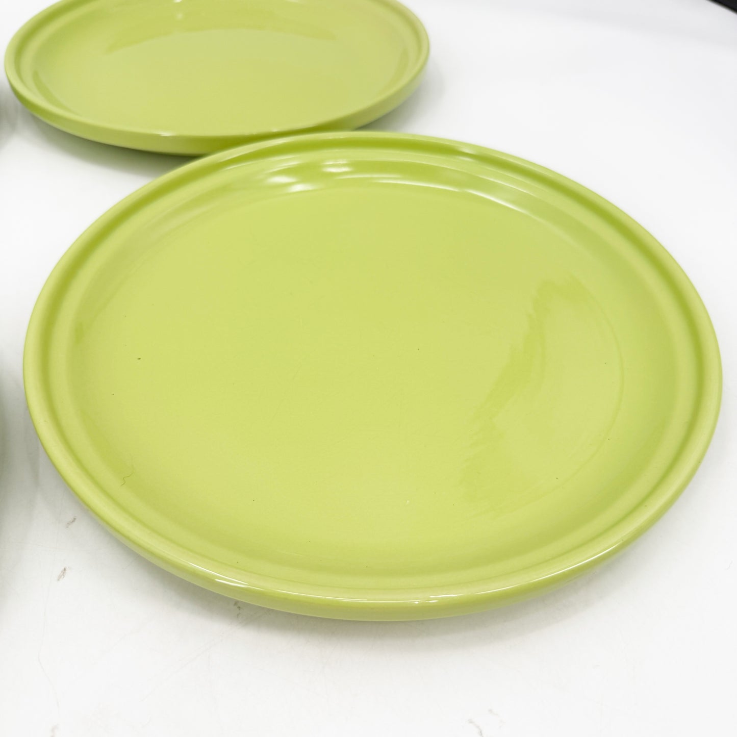 Royal Norfolk chartreuse lime green 11.5" Dinner Plates | set of 4