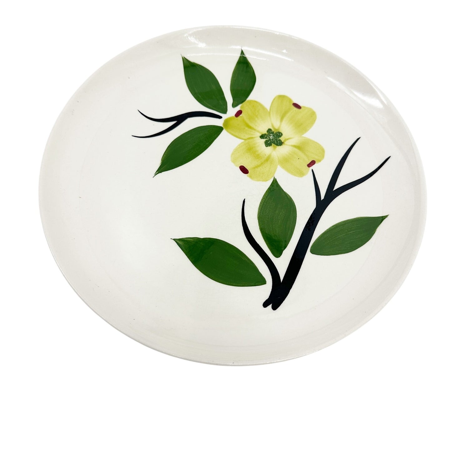 vintage Dixie Dogwood Luncheon 9.5" Plate by Stetson hand painted USA dinnerware