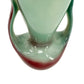 vintage pale turquoise & burgundy Flower Vase mid century modern ceramic art