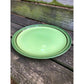 vintage Nasco stone ware Lime Glow stoneware Chop Plate green dinnerware Japan