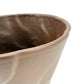 vintage dark brown Wave texture Planter matte finish flower pot art pottery