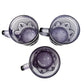vintage Antique Amethyst glass Mugs Cristal D'Arques Durand | set of 3