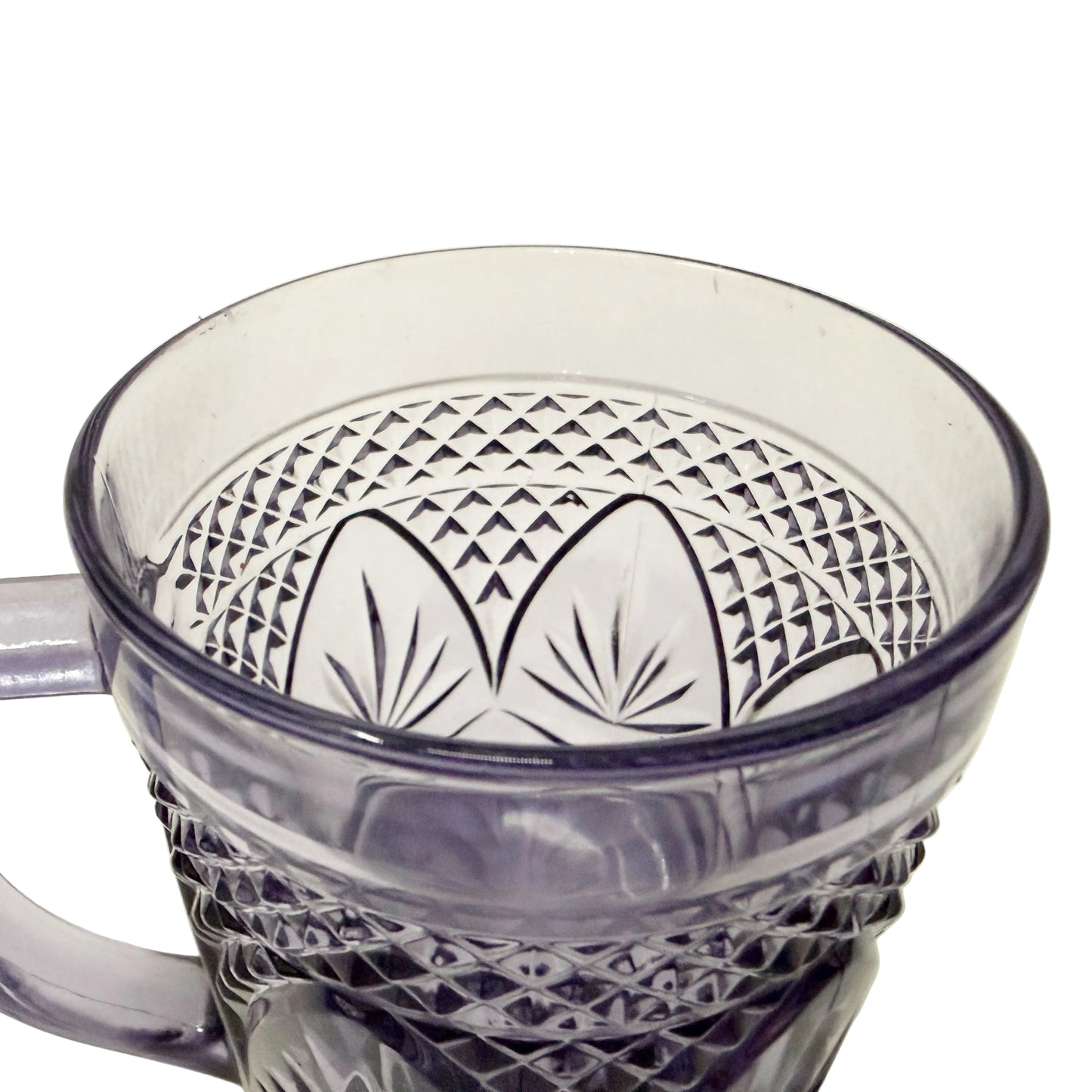 vintage Antique Amethyst glass Mugs Cristal D'Arques Durand | set of 3