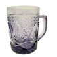 vintage Antique Amethyst glass Mugs Cristal D'Arques Durand | set of 3