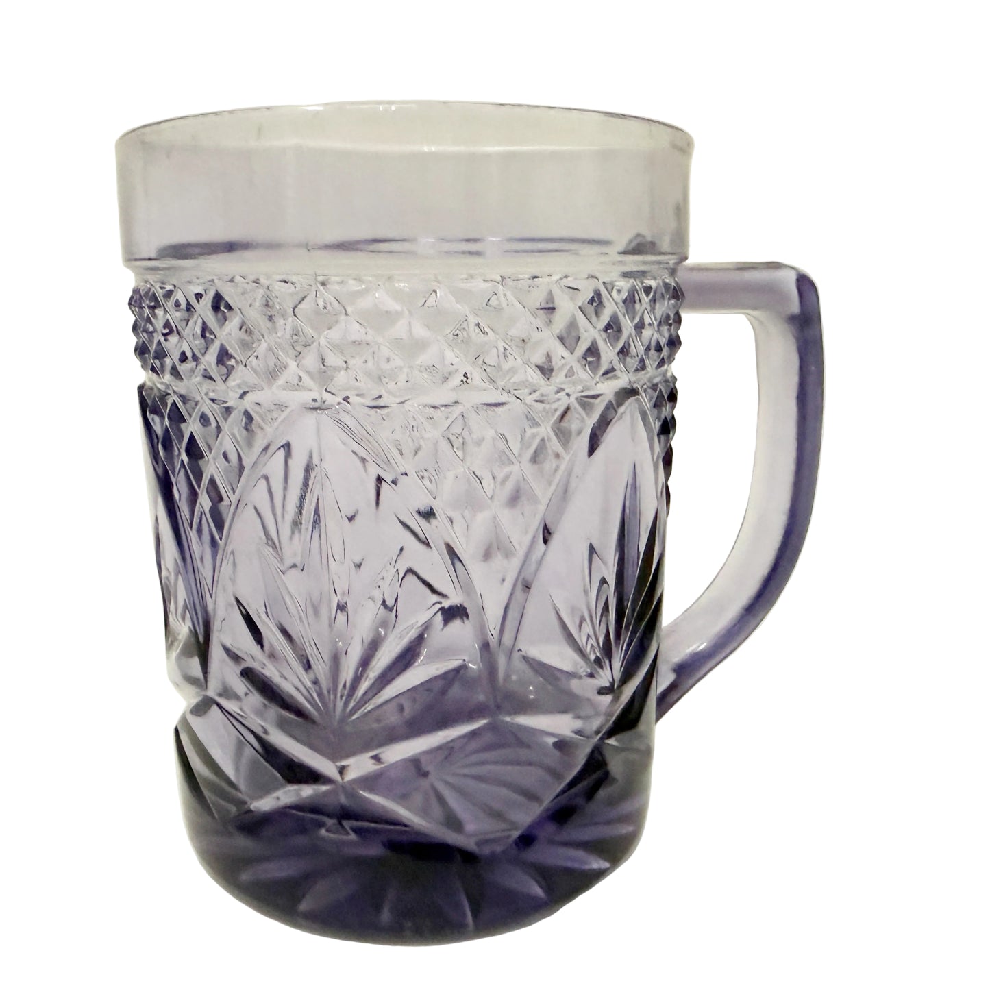 vintage Antique Amethyst glass Mugs Cristal D'Arques Durand | set of 3