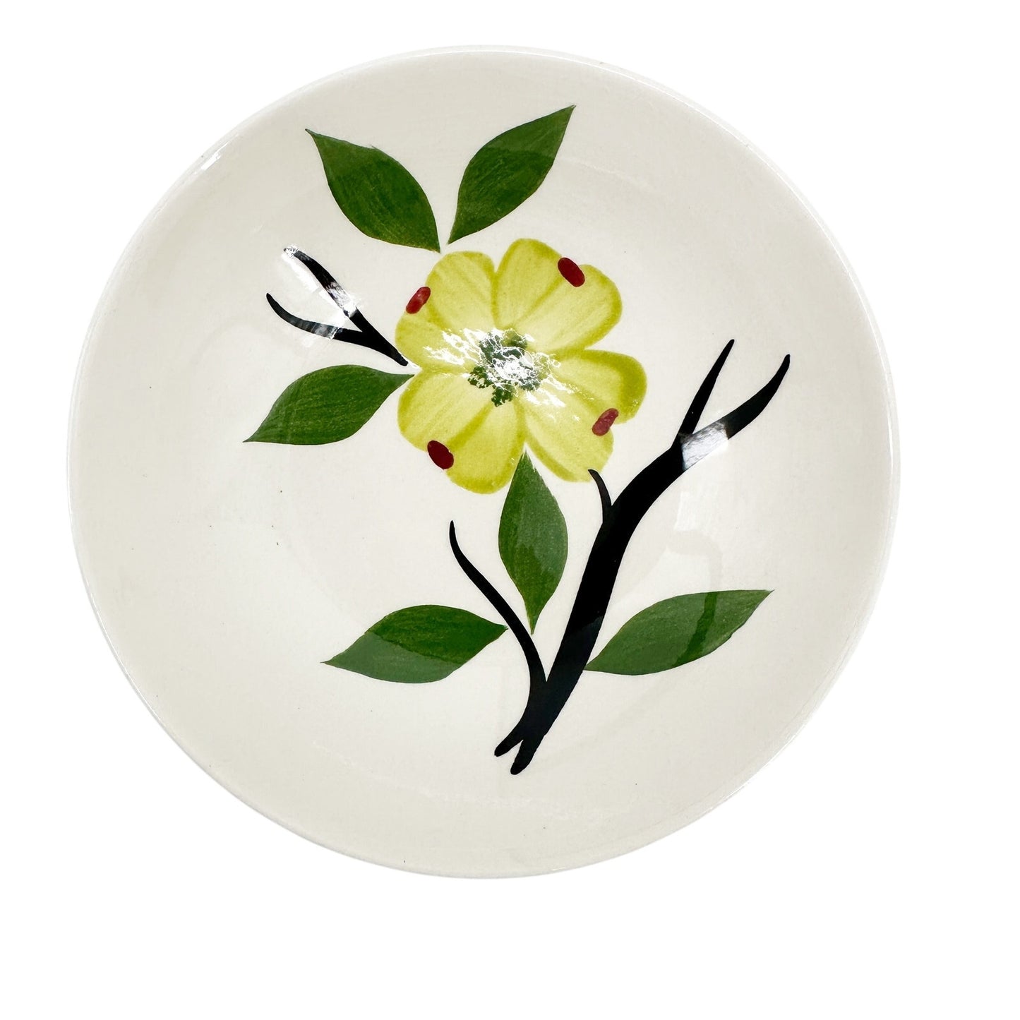 vintage Dixie Dogwood Fruit Dessert Sauce Bowl by Joni China hand painted USA