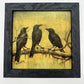 Black Birds | 14" x 14" framed art print